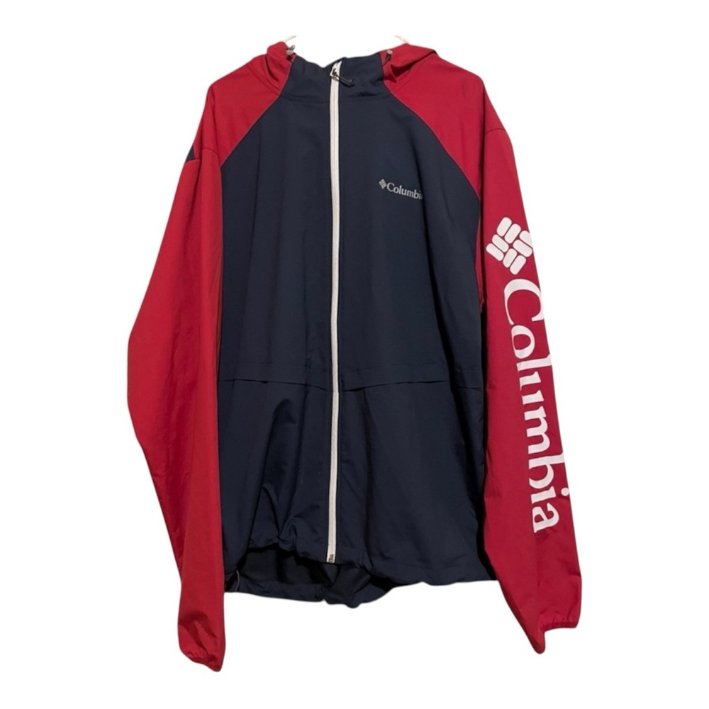 Columbia Men’s XXL Slick Creek Softshell Jacket in Red and Blue NWT